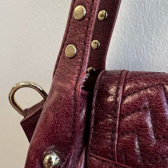 Rebecca Minkoff Endless Love Woven Satchel Bag Purse Gold Tone Hardware Luxury - Picture 13 of 13